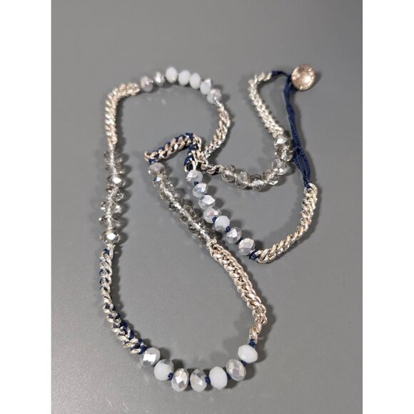 Chloe + Isabel Glass Chain Cord Necklace Layering Boho Chic 28" - Picture 2 of 9